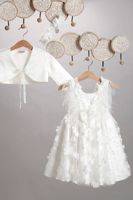 New Life Ecru Tulle Baptism Dress