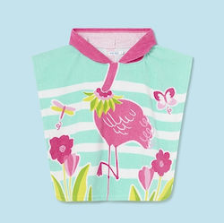 Mayoral Kids Beach Poncho Flamingo Turquoise