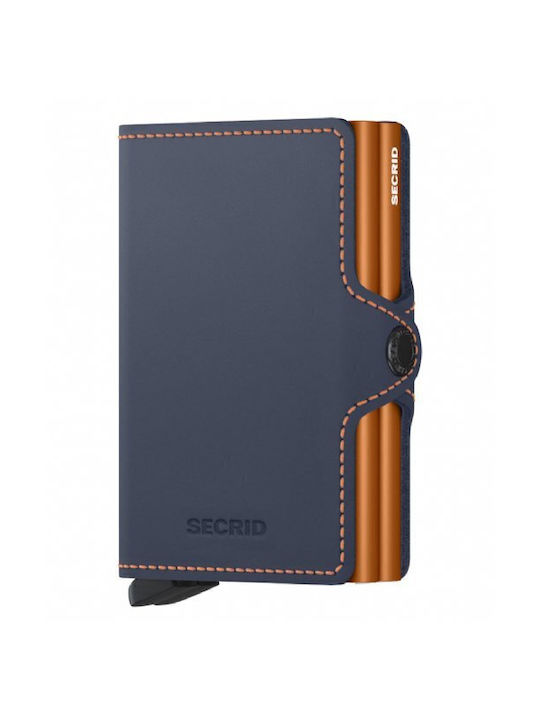 Secrid Twinwallet Men's Leather Card Wallet with RFID Blue
