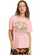 Never Lost Women's Summer Blouse Short Sleeve Pink