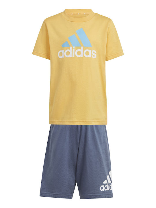 Adidas Kids Boys Boys Boys Essentials Logo Tee And Short Set (is2483) - Spark