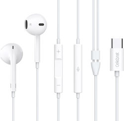 Celebrat E500 In-Ear Freisprecheinrichtung Kopfhörer mit Stecker USB-C Weiß