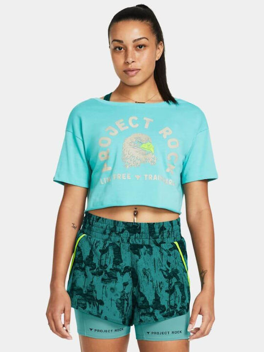 Under Armour Project Rock Balance Graphic Damen Sportlich T-shirt Green