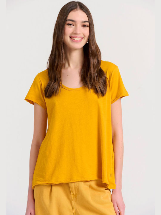 Funky Buddha Feminin Sport Tricou Yellow