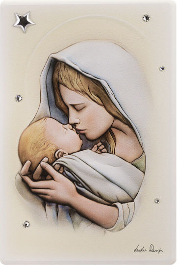Tasoulis Jewellery Collection Saint Icon Virgin Mary Holding the Infant