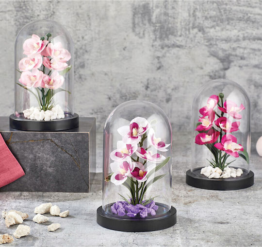 Artificial Plant in Glass Pot 11.5x18cm No45038