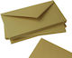 Shan Set of Envelopes Correspondence with Adhesive 10pcs in Brown Color 8121-DL