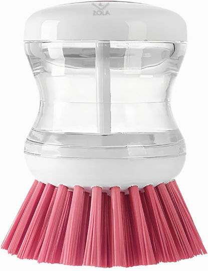 Dish Brush, Zola®, With Detergent Dispenser, Red