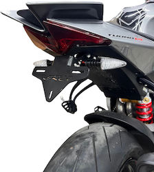 Klappbare Nummernschildhalterung Aprilia Tuono V4 1100 2021-2024 (mit Knopf)