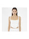Glamorous Top Women's Fabric Slim Fit Ck7322 Off White White Ck7322