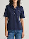 Gant T-shirt Km Slim Shield Ss Pique Polo 3gw4202231-433 Dunkelblau