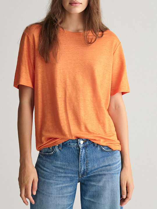Gant T-Shirt Km Linen Ss T-shirt 3gw4203486-860 Orange