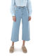 Sac N Co Olyna High Waist Wide Leg Zip Culottes Women Sac & Co Blue (085-24lb-light-blue-denim)