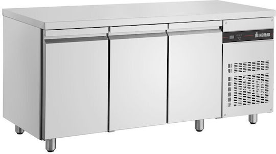 Inomak Frigider Inoxidabil de Banc cu 3 Uși și Unitate de Răcire L179.2xl60xH87.3cm