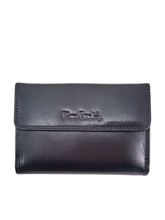 Damen Leder Geldbörse Pierre Cardin 12 Schwarz