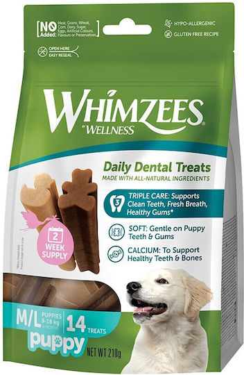 Whimzees Puppy M/L Treat for Dogs Against Tartar & Plaque 210gr 14 Pieces Puppy