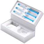 Teeth Whitening System, Glory Smile, 100% Natural, Peroxide Free, Uv Lamp, Moulds, 3x Syringes Inclu
