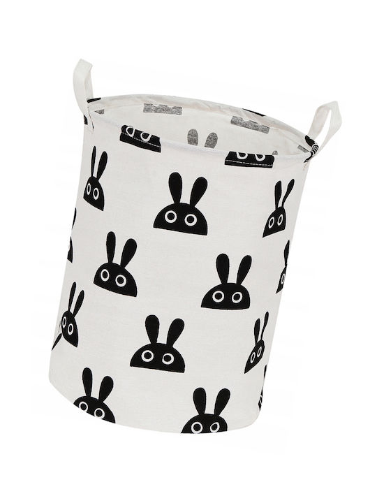 Laundry Basket, Zola®, Funny Pattern, Black Bunnies, 43x37 Cm