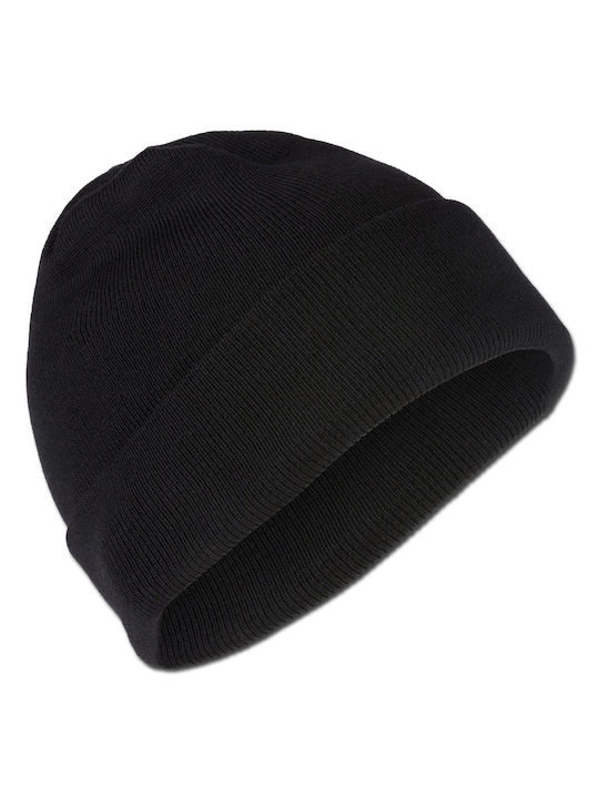 Knitted Acrylic Beanie "Watch Cap" - Black