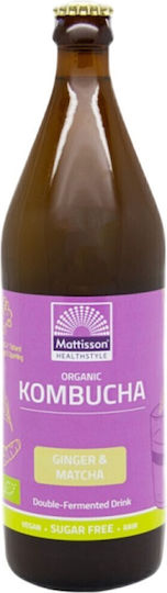 Mattisson Healthstyle Organic Kombucha | Ginger & Matcha [500 Ml]