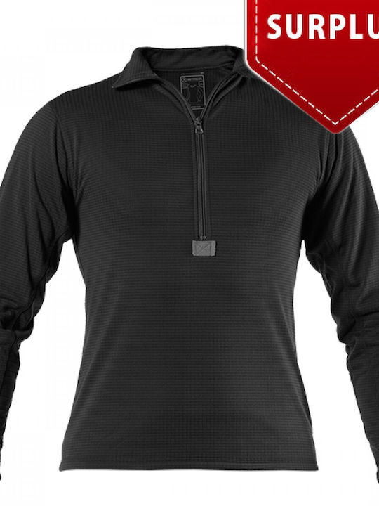 Thermal Shirt "olympos" 1/2 Zip Black