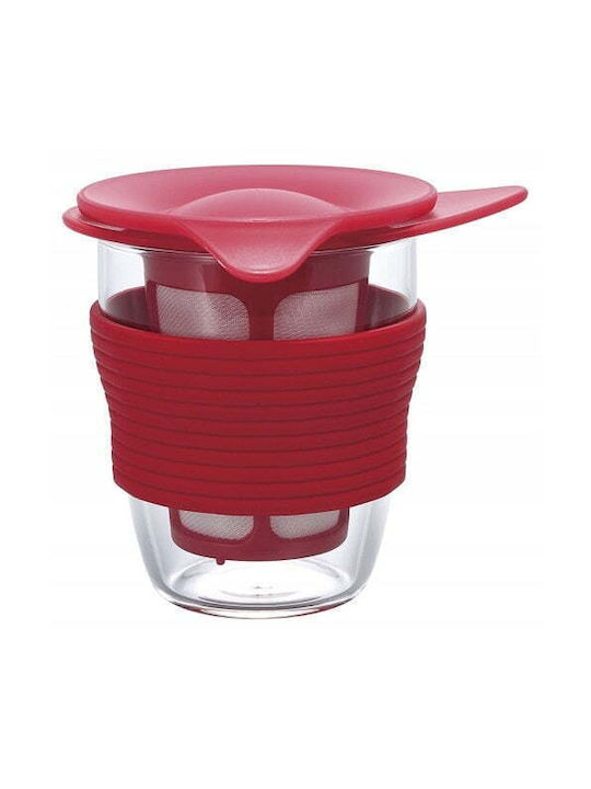 Hario Teapot Glass 200 Ml Red