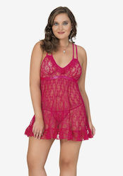 Babydoll Lace Cherry & Blue (mg10031-cherry) (mg10031-cherry) Cherry