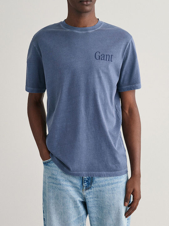 Gant Μπλουζα Κμ Sunfaded Graphic Ss T-shirt 3g2013018-403 Steelblue