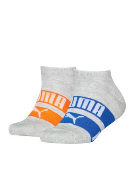 Puma Kids Logo Stripes Sneaker Socks 2p