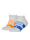 Puma Kids Logo Stripes Sneaker Socks 2p