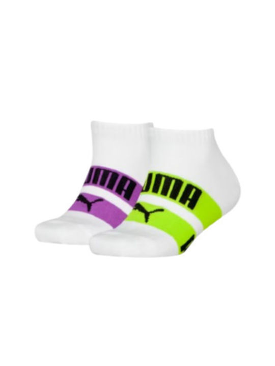 Puma Kids Logo Stripes Sneaker Socks 2p