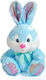 Sitting Plush Bunny Blue 43cm (21709)