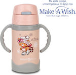 Nava Glass Thermos Stainless Steel Nava We Care Pink with Straw