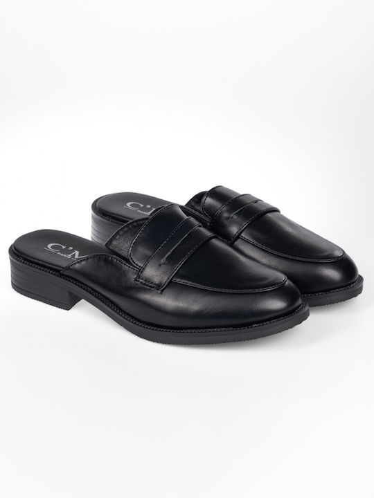 Loafers With Thick Heel - Black
