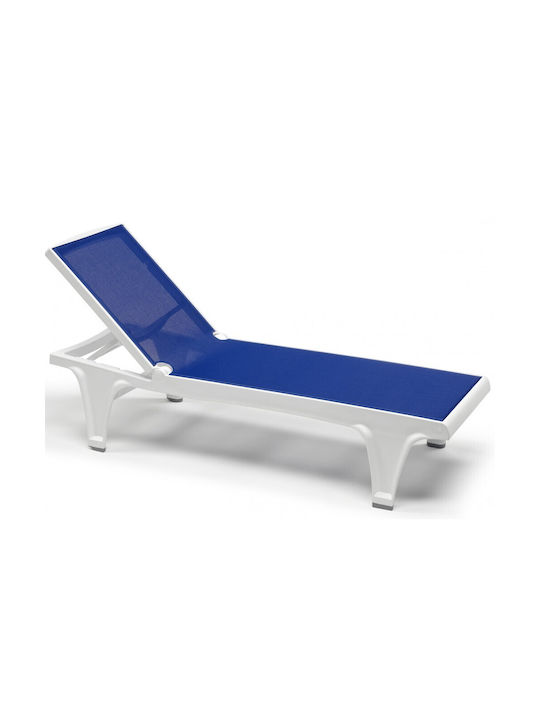 Tahiti Art.2043 Sunbed T60 Albastru 69x194x43(102)cm