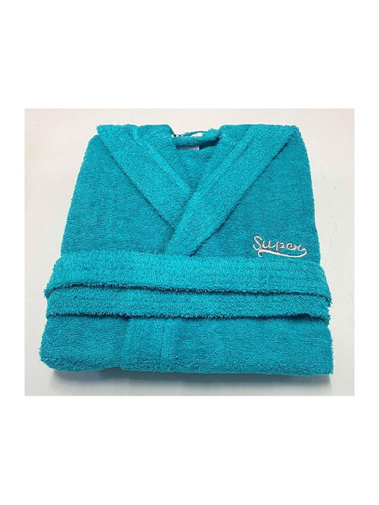 Children's bathrobe No4-6 Turquoise Hatzitex