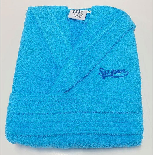 Children's bathrobe No8-10 light blue Hatzitex
