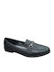 Women's Loafers Made of Techno Leather B397 Black - Regular Fit