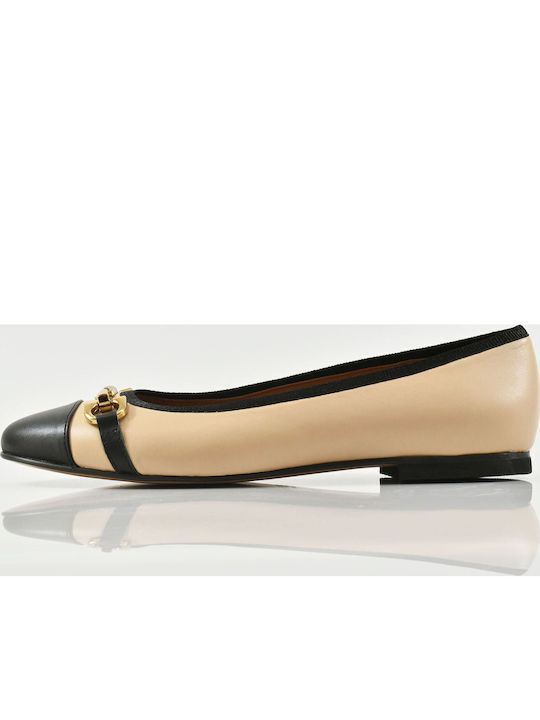 Γυναικείες Μπαλαρίνες Beige/Black ZWCH026-002