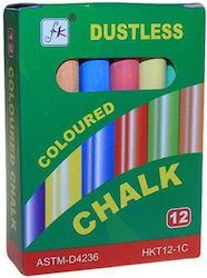 Chalks Round Coloured 12pcs (pak12)