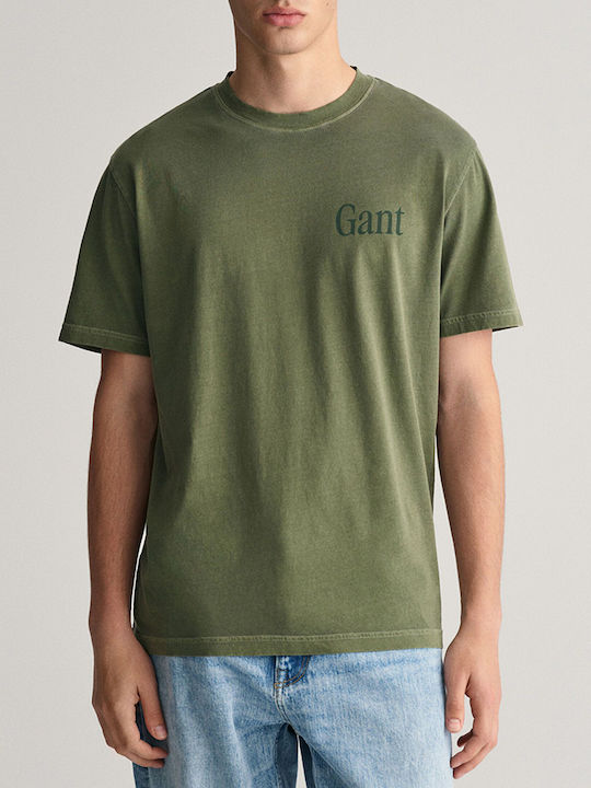 Gant T-shirt Bărbătesc cu Mânecă Scurtă Verde