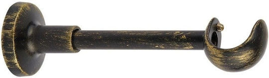 Zogometal Baza șinei pentru perdele Perete din Metal Black / Patina Gold 1buc Zogometal Baza șinei pentru perdele Perete din Metal Black / Patina Gold 1buc