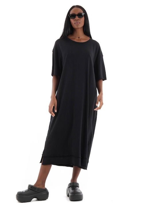 Collectiva Noir Savina Dress - Negru (Rochii și salopete pentru femei Negru - Cnb10wa24fut-black)