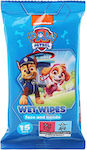 Paw Patrol Wet Wipes for Face & Body, 15pcs