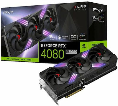 PNY GeForce RTX 4080 Super 16GB GDDR6X Verto Epic-X XLR8 RGB Übertaktet Grafikkarte