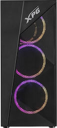 Adata ATX XPG LANDER5004A Gaming Midi Tower Computer Case with Window Panel and RGB Lighting Black