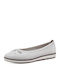 Tamaris Women's Ballerinas White Leather 1-22121-42 117 White