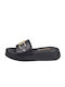 Ragazza Leather Women's Flat Sandals Flatforms in Black Color