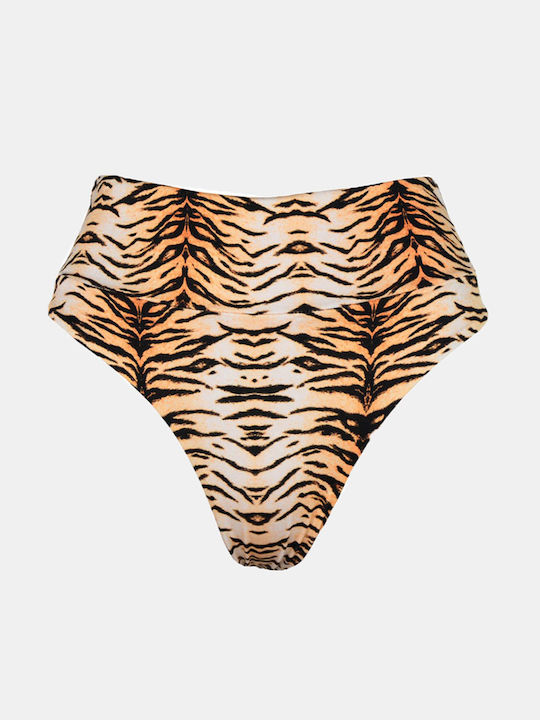 Rock Club Bikini Slip Hohe Taille Orange