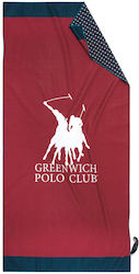 Greenwich Polo Club Essential 3873 Πετσέτα Θαλάσσης Κόκκινη 170x80εκ.
